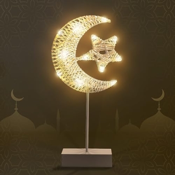 Decorative Ramadan Table Lamp - Moon and Star Light