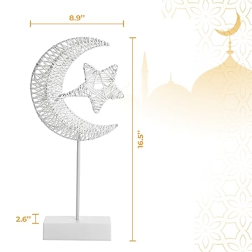 Decorative Ramadan Table Lamp - Moon and Star Light