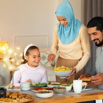 Decorative Ramadan Table Lamp - Moon and Star Light