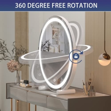 Hasipu Vanity Mirror with Lights for Flawless Makeup