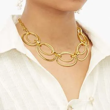 Gold Cable Link Necklace for Women - Elegant Gift Jewelry