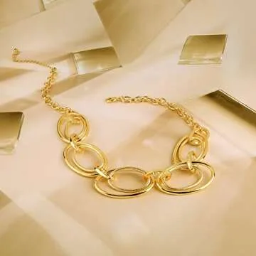 Gold Cable Link Necklace for Women - Elegant Gift Jewelry