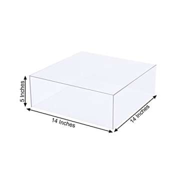 Balsa Circle 14-Inch Clear Acrylic Display Box Cake Stand Centerpiece Pedestal Riser Party Wedding D...