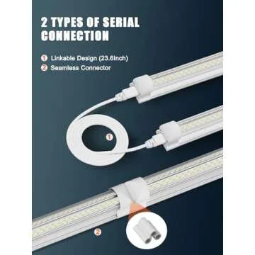 Elekico 100W 8ft LED Shop Light - Bright 15000LM Efficiency