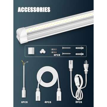 Elekico 100W 8ft LED Shop Light - Bright 15000LM Efficiency