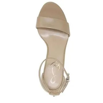 Sam Edelman Women's Yaro Heeled Sandal, Classic Nude Leather, 9