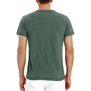Sailwind Mens Henley Short Sleeve T-Shirt Cotton Casual Shirt