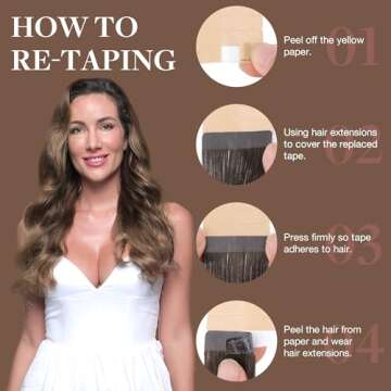 GOO GOO Tape in Hair Extensions Human Hair, 4/27/4 Balayage Chocolate Brown to Caramel Blonde, 16inch 50g 20pcs, Thick Ends Straight Seamless Tape in, Invisible Tape in Hair Extensions Human Hair