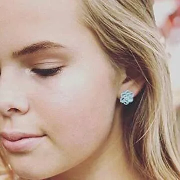 Pretty Smart Hypoallergenic Succulent Earrings for Sensitive Ears (Aqua, 100% Metal Free Plastic Posts)