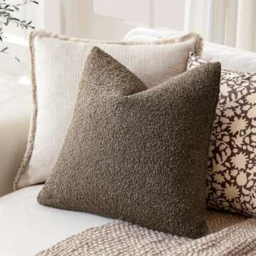 Foindtower Textured Boucle Throw Pillow Covers for Cozy Decor