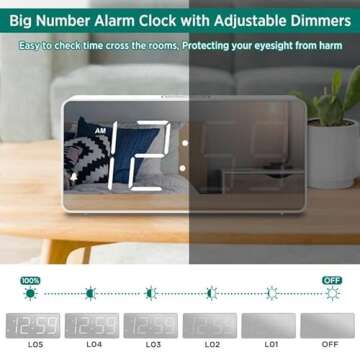 Peakeep Battery Backup Digital Alarm Clock for Bedrooms