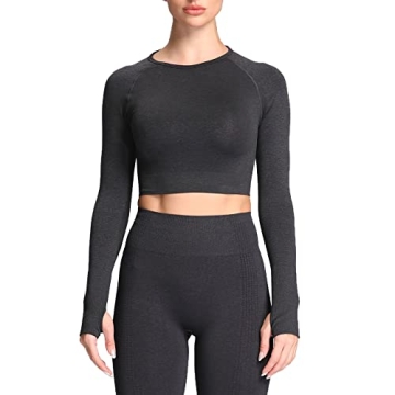 Aoxjox Long Sleeve Crop Tops for Women - Vital Style