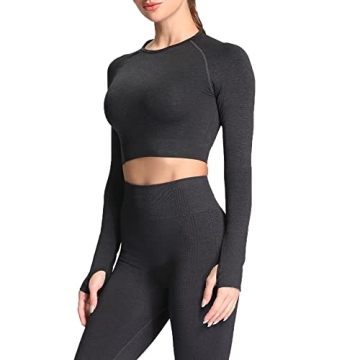 Aoxjox Long Sleeve Crop Tops for Women - Vital Style
