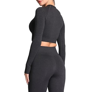 Aoxjox Long Sleeve Crop Tops for Women - Vital Style