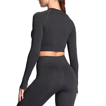 Aoxjox Long Sleeve Crop Tops for Women - Vital Style