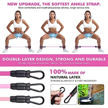 Ankle Bands with Cuffs for Leg & Booty Workouts