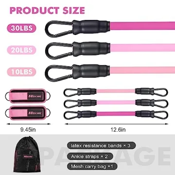 Ankle Bands with Cuffs for Leg & Booty Workouts