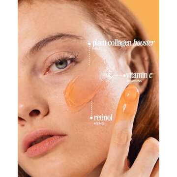 Truly Beauty Vegan Collagen Booster Anti-Aging Jelly Face Mask - Anti-Aging Face Mask For Tighter Skin, Softens Fine Lines & Wrinkles, Fades Age Spots and Discoloration - 4 Fl. Oz