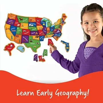 Interactive Learning Resources Magnetic US Map Puzzle