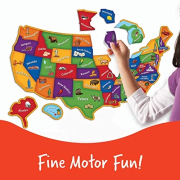Interactive Learning Resources Magnetic US Map Puzzle