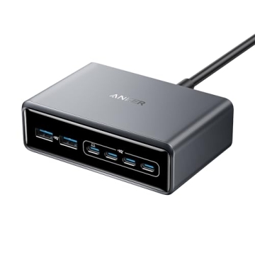 Anker 200W 6-Port GaN Fast Charger for Quick Charging