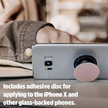 PopSockets: Collapsible Grip & Stand for Phones and Tablets - Aluminum Rose Gold