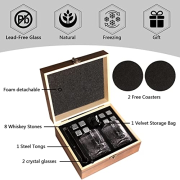 Whiskey Stones Gift Set for Men - Perfect for Gifts