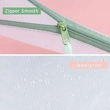 Tamaki 6 Pack Mesh Zipper Pouch Bags Waterproof Zipper Bags Durable Pouches for Organization Bag Board Game Storage, Document Bag Letter/A4