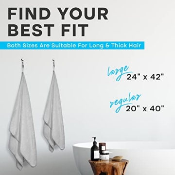 Luxe Beauty Microfiber Hair Towel Wrap, Absorbent Hair Drying Towel