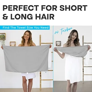 Luxe Beauty Microfiber Hair Towel Wrap, Absorbent Hair Drying Towel