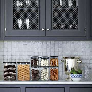 Urban Green Glass Storage Jars with Bamboo Lids 6-Pack