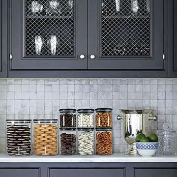 Urban Green Glass Storage Jars with Bamboo Lids 6-Pack