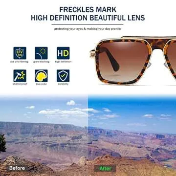 Freckles Mark Retro Sunglasses - Stylish UV400 Protection