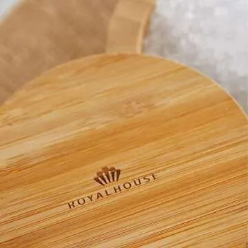 RoyalHouse Bamboo Salt and Pepper Holder for Kitchen Storage
