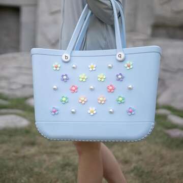 Stylish Fxfenoxo Flower Charms for Beach Bags and Totes