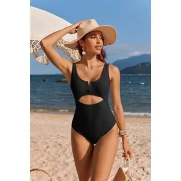Stylish AI'MAGE Women's One Piece Swimsuit with Tummy Control