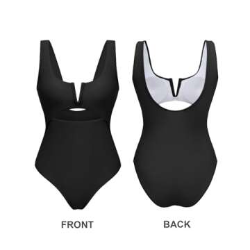 Stylish AI'MAGE Women's One Piece Swimsuit with Tummy Control