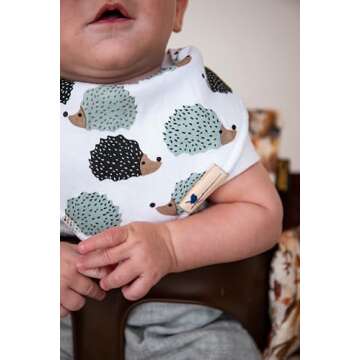Blue Wren Baby Magnetic Drool Bibs 5-Pack - Chic & Safe