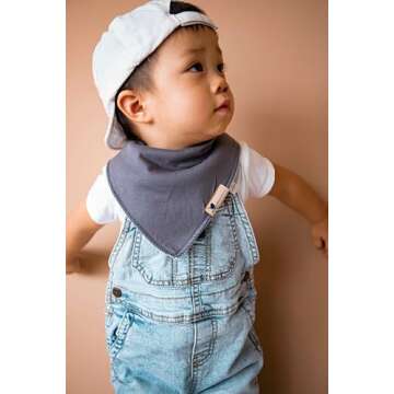 Blue Wren Baby Magnetic Drool Bibs 5-Pack - Chic & Safe