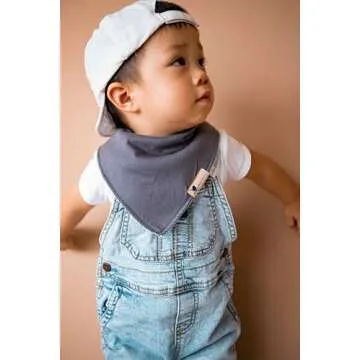 Blue Wren Baby Magnetic Drool Bibs 5-Pack - Chic & Safe