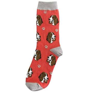 E&S Pets Boston Terrier Socks - Fun Unisex Socks - Crazy Pet Lover - Novelty Socks Funny Gifts for Dog Lovers - Cute Dog Pattern - Casual Crew Socks - One Size Fits most