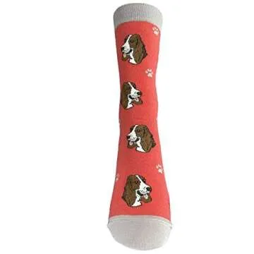 E&S Pets Boston Terrier Socks - Fun Unisex Socks - Crazy Pet Lover - Novelty Socks Funny Gifts for Dog Lovers - Cute Dog Pattern - Casual Crew Socks - One Size Fits most