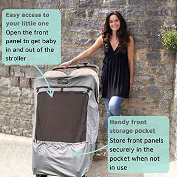 Top Universal Double Stroller Sun Shade for Twins