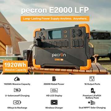 Pecron E2000LFP Portable Power Station 1920Wh Rechargeable