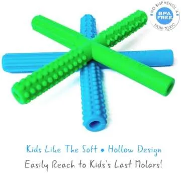 X Hollow Chew Tubes - Sensory Chew Toys for Teething & Autism (2 Pack)