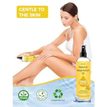 WhereHike Magnesium Spray, Pure Magnesium Oil Spray for Feet,Ideal Gift for Muscle Relaxation&Better Sleep,Rapid Absorption,Quick Drying Without Residue-Vanilla