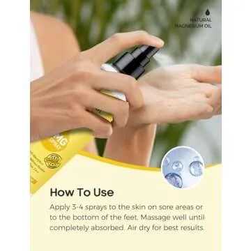 WhereHike Magnesium Spray, Pure Magnesium Oil Spray for Feet,Ideal Gift for Muscle Relaxation&Better Sleep,Rapid Absorption,Quick Drying Without Residue-Vanilla