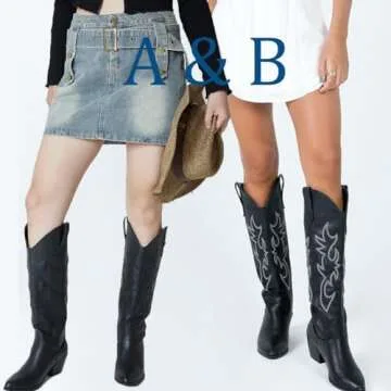 Stylish & Comfortable MeiLuSi Cowgirl Boots for Women