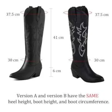 Stylish & Comfortable MeiLuSi Cowgirl Boots for Women