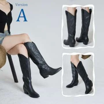 Stylish & Comfortable MeiLuSi Cowgirl Boots for Women